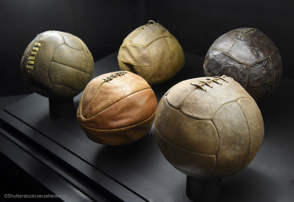 Old soccer balls.
