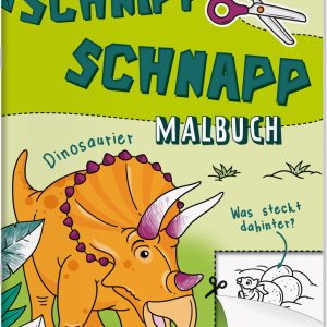 Schnipp Schnapp Malbuch. Dinosaurier. Was steckt dahinter?