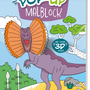 Pop-up Malblock. Dinosaurier