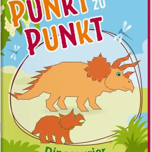 Total bunt von Punkt zu Punkt. Dinosaurier. Von 1 bis 100