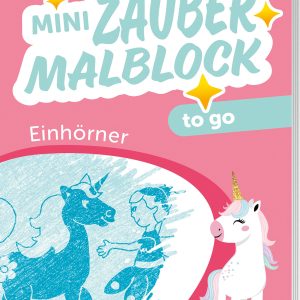 Mini Zaubermalblock to go. Einhörner
