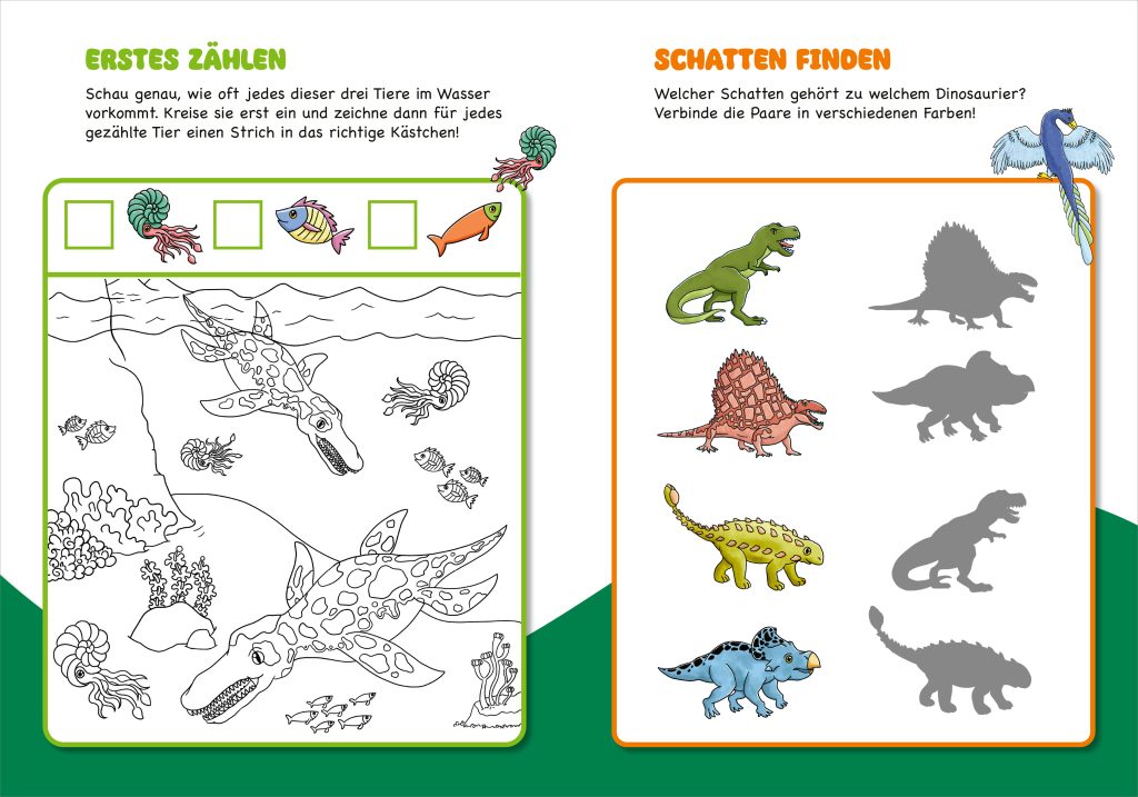 NATIONAL GEOGRAPHIC Bastelset „Leuchtende Dinosaurier“ – 10 Acryl-Dinos Zum Bemalen, Mit Glow-Farben & Saugnäpfen